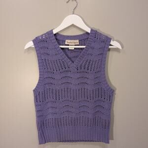 Diane Von Furstenberg Vintage Sweater Vest Current Retro Spring Style - Size S